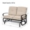 Costway 2-Person Outdoor Swing Glider Chair Bench Loveseat Cushioned Sofa Blue/Beige/Grey/Navy